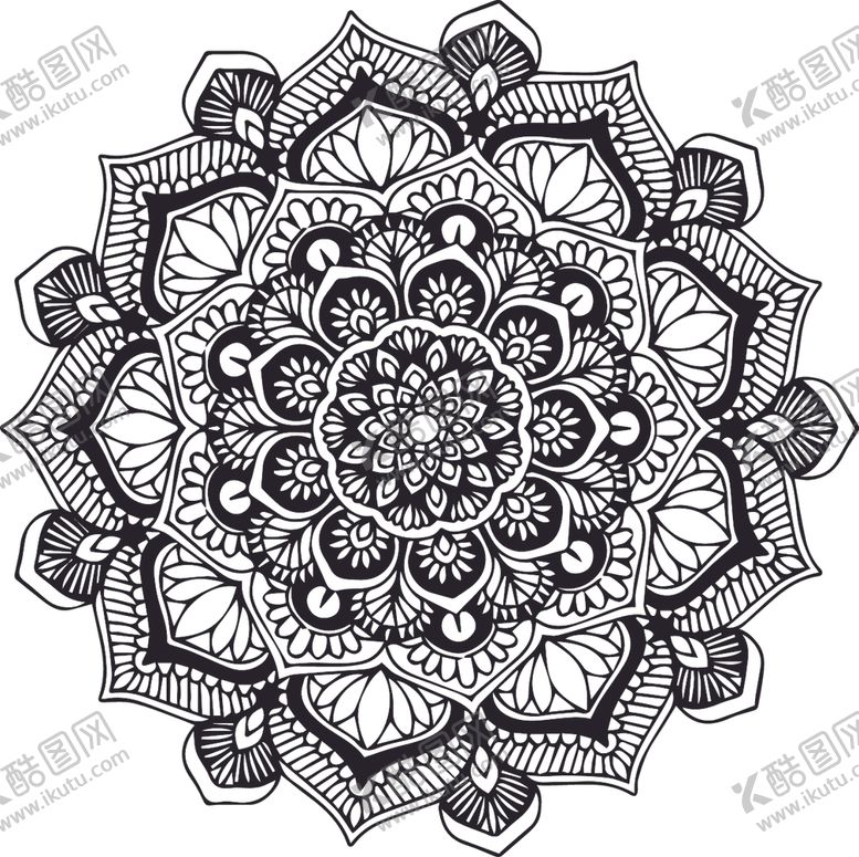 编号：53740609171344403427【酷图网】源文件下载-曼陀罗花纹