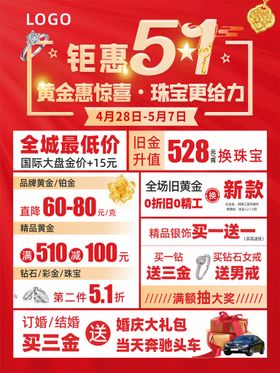 51惊喜大放送促销海报特惠劳动节