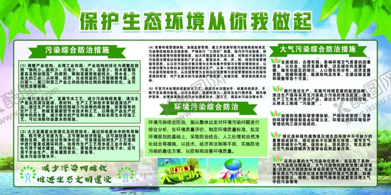 编号：25053706240728574336【酷图网】源文件下载-保护环境社会公益文化墙展板