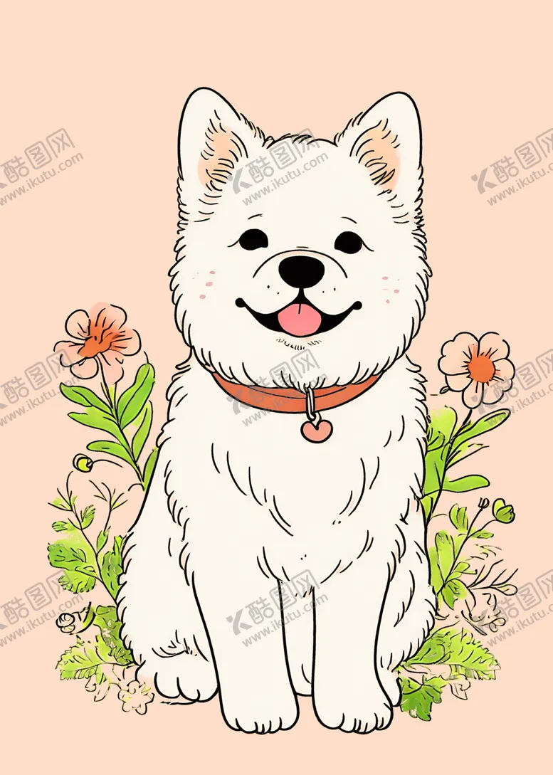 编号：12446403010747068624【酷图网】源文件下载-手绘狗插画