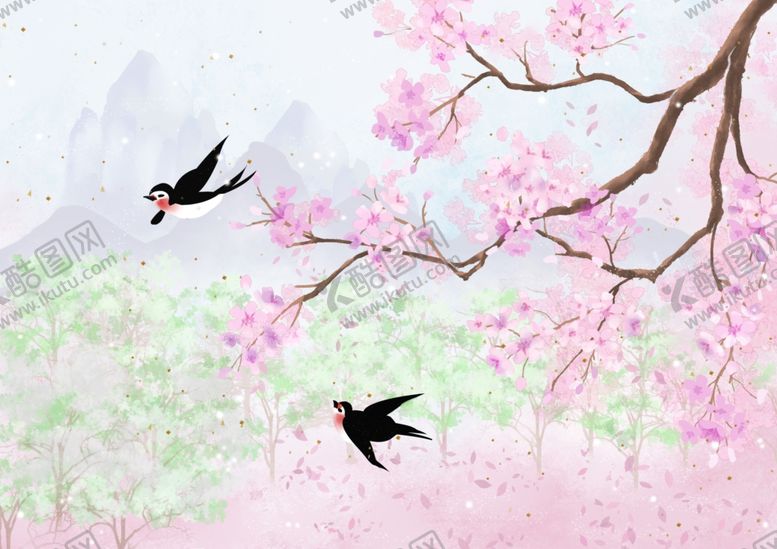 编号：70906510300403053196【酷图网】源文件下载-手绘樱花