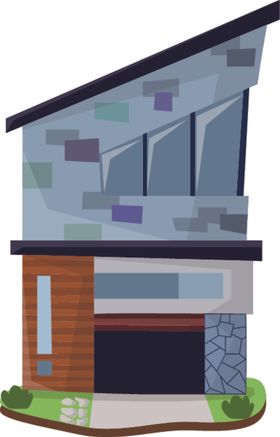 房子建筑物居住场所Ai矢量图