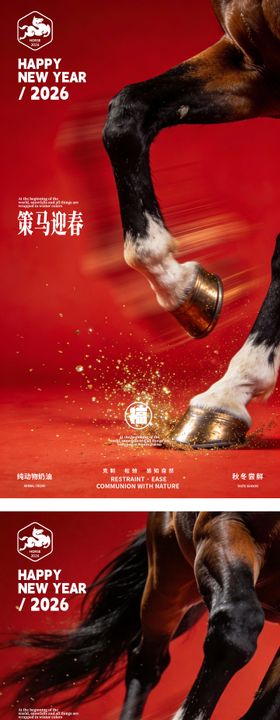 马年创意海报信马由缰