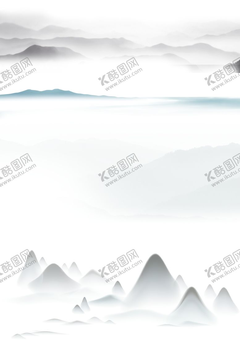 编号：87951110011920001806【酷图网】源文件下载-中国风山水水墨画元素