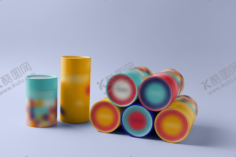编号：98040404272126243104【酷图网】源文件下载-彩色直筒纸管样机