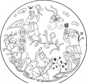 镂空花图案中国风传统边设计