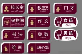 教育门牌标识