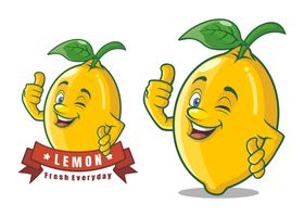 卡通柠檬标志