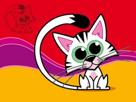 猫动物可爱手绘动物宣传画