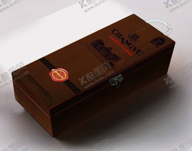 编号：40546105111854282329【酷图网】源文件下载-张裕特选级木方盒效果图