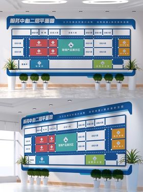 公司企业服务中心分布图文化墙