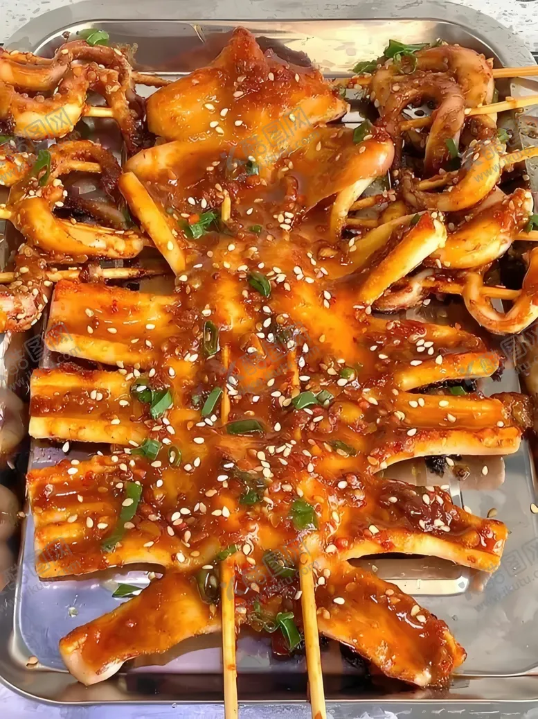 编号：60647703311604405454【酷图网】源文件下载-烧烤鱿鱼铁板鱿鱼