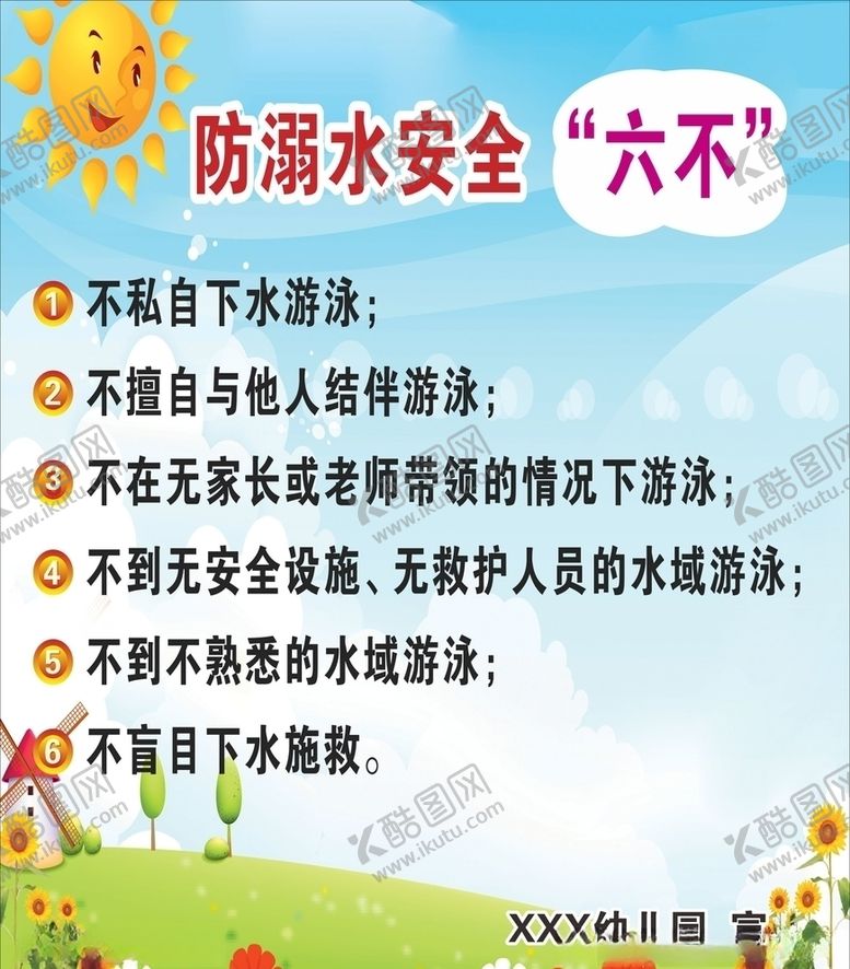 编号：10300405030708407027【酷图网】源文件下载-防溺水安全展板