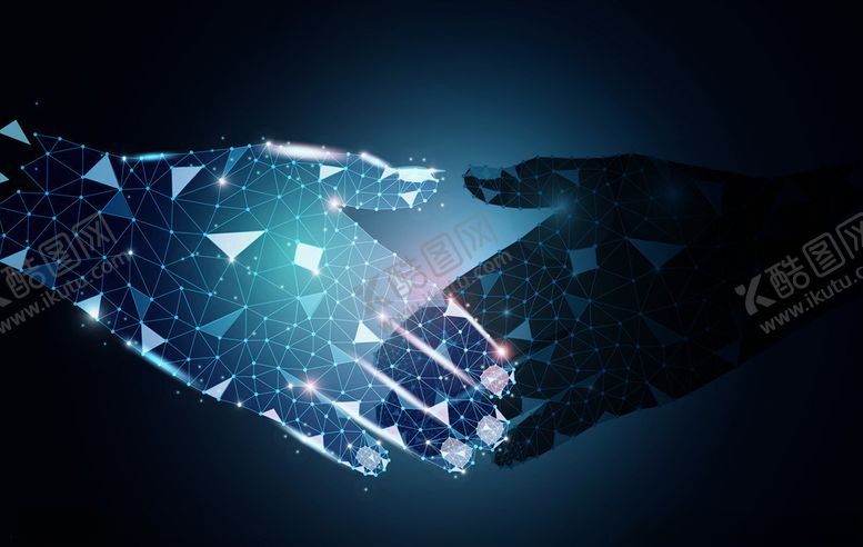 编号：92710610311719576078【酷图网】源文件下载-科技握手背景
