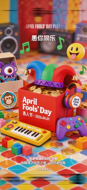 酒吧愚人节传统海报