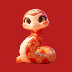 手绘卡通小蛇年素材动画