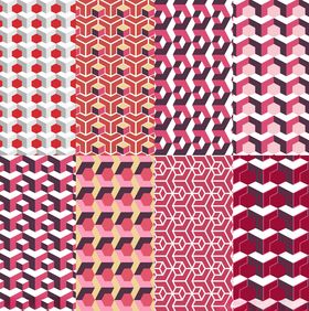 多彩几何图案织物纹理