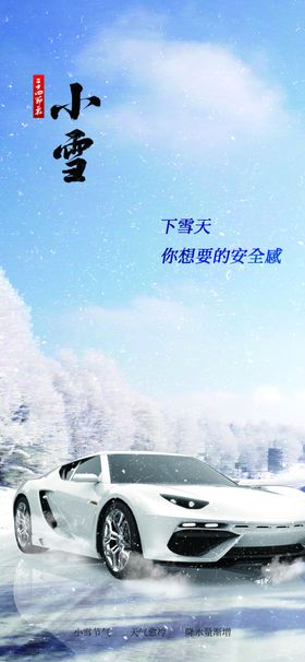 小雪海报宣传微信贴片地产稿