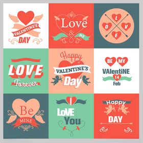 情人节爱心图案设计素材