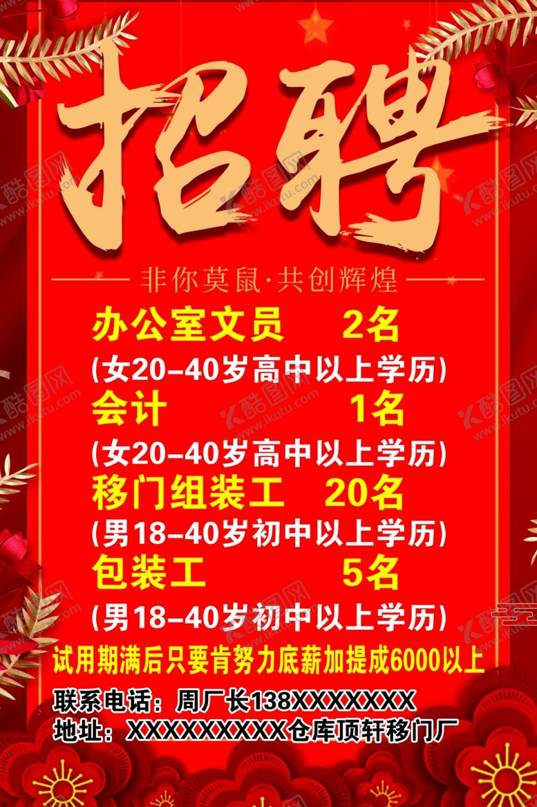 编号：48644609180033509149【酷图网】源文件下载-招聘
