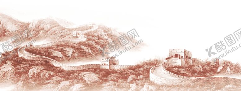 编号：64439001260039203584【酷图网】源文件下载-长城底纹
