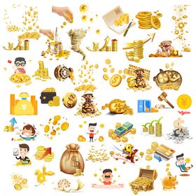 金币金融存钱罐元素