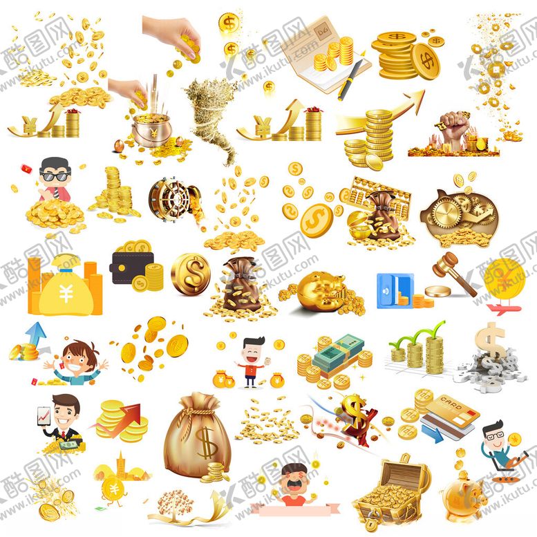 编号：40680711202146169089【酷图网】源文件下载-金币金融存钱罐元素