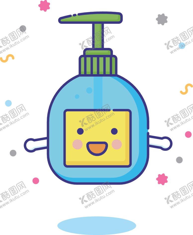 编号：20017710231056495819【酷图网】源文件下载-生活用品可爱洗手液EPS