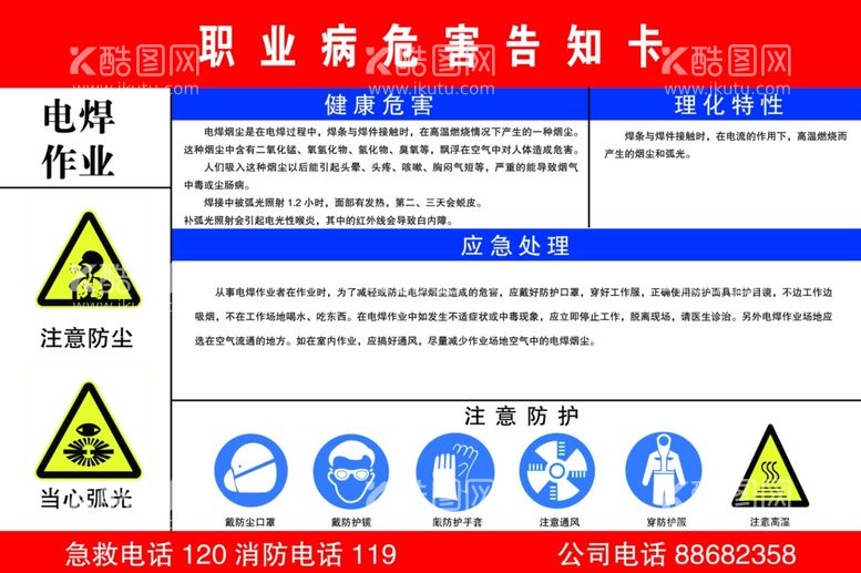 编号：51022402131650434137【酷图网】源文件下载-职业危害告知卡