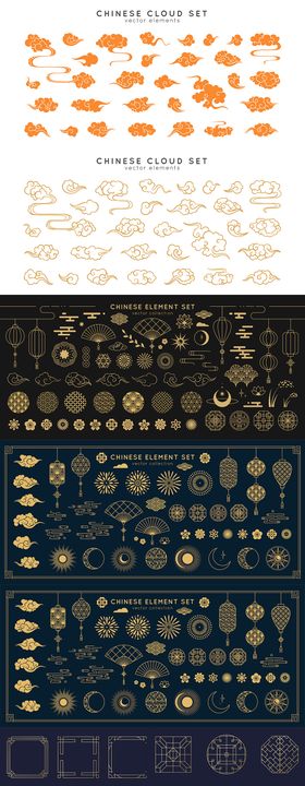 国风中式传统元素合集
