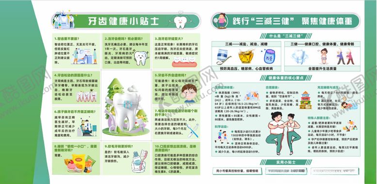 编号：50508504030412434288【酷图网】源文件下载-牙齿健康三减三健