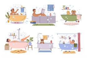 浴室洗浴插图