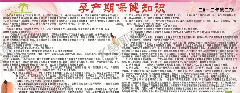 编号：24552407011600303303【酷图网】源文件下载-孕产期健康宣传栏