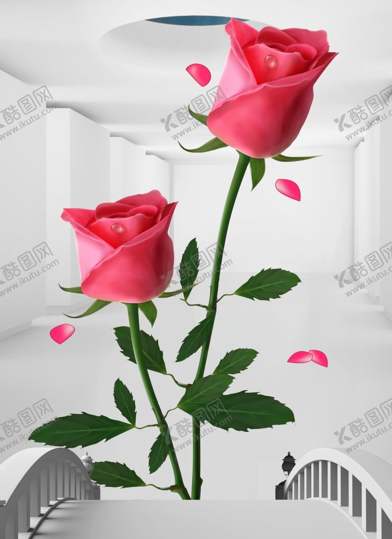 编号：53885205160747266528【酷图网】源文件下载-玫瑰花卷帘