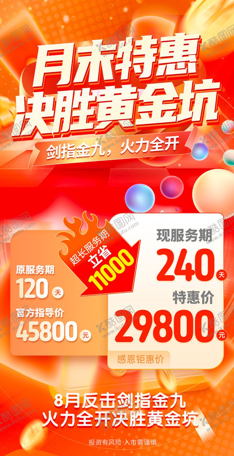 编号：32244410291711347773【酷图网】源文件下载-月末特惠决胜黄金坑海报