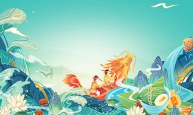 端午节龙舟背景