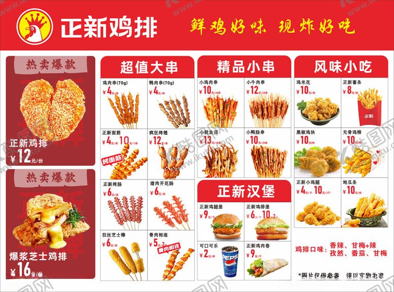 编号：66360410071640307039【酷图网】源文件下载-正新鸡排价目