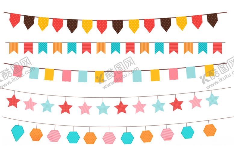 编号：77619609290208385082【酷图网】源文件下载-生日庆祝三角旗