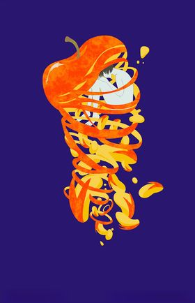 苹果创意插画