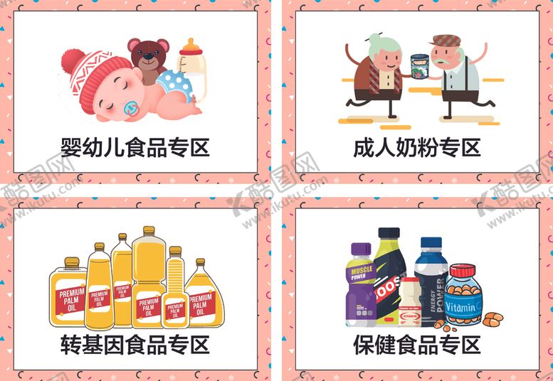 编号：10410909241844566795【酷图网】源文件下载-超市分区牌