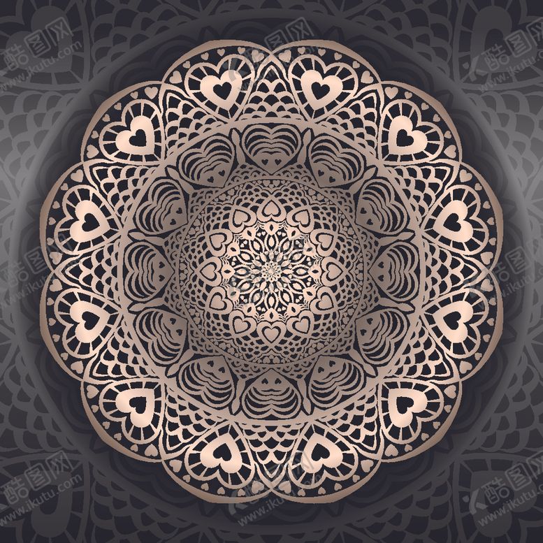 编号：34489011011115423432【酷图网】源文件下载-曼陀罗花纹