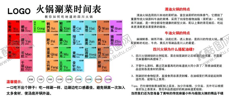 编号：31713109201237085408【酷图网】源文件下载-火锅涮菜时间表