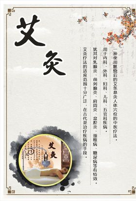 艾灸养生海报