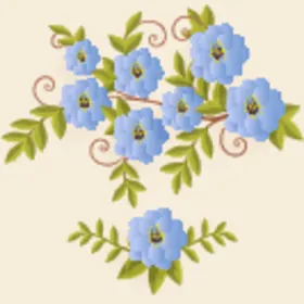 手绘花卉植物插画朵