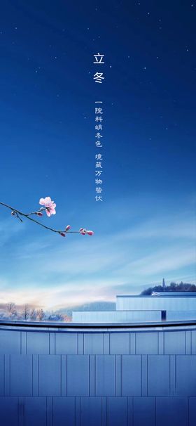中式立冬节气海报