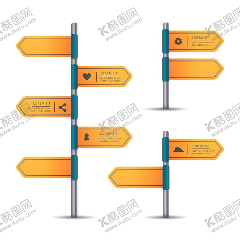 编号：61894310010054019577【酷图网】源文件下载-路牌路标指示牌红绿灯
