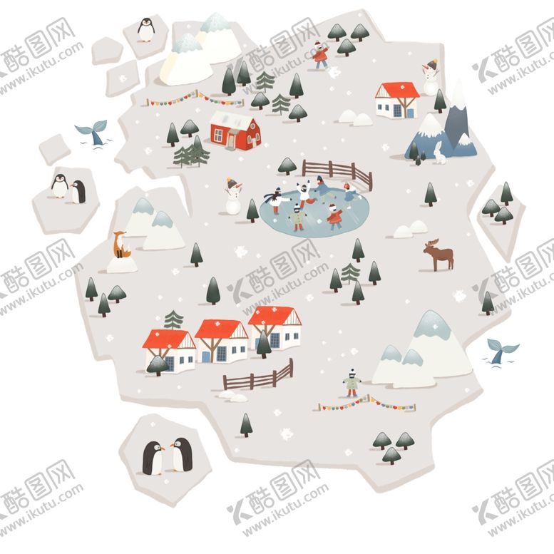 编号：83968509292303208348【酷图网】源文件下载-手绘卡通冬季