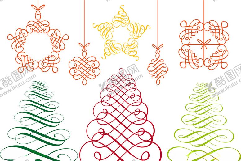 编号：45513911010512392228【酷图网】源文件下载-创意花纹圣诞树