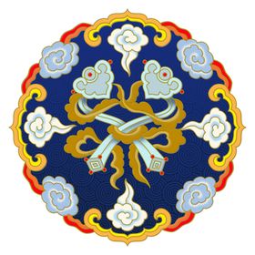 中国风圆形复古底纹奢华底纹高级彩色