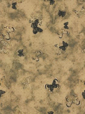 复古风昆虫花卉图案背景